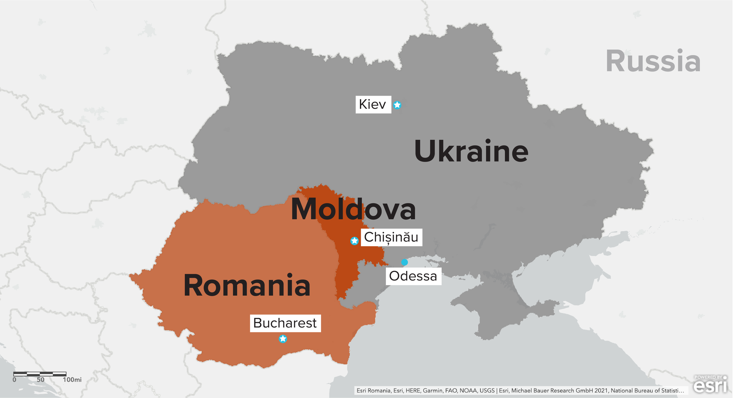 Romania Moldova Ukraine Map FINAL 